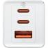 Baseus Travel Charger GaN5 Pro Fast Wall Charger, C+C+U, QC, AFC, PD 65W with Type-C to Type-C (100W) Cable 1m, White